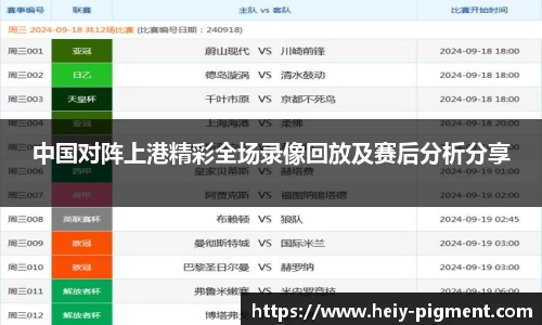 中国对阵上港精彩全场录像回放及赛后分析分享